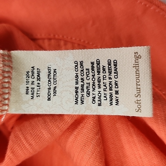 Soft Surroundings Size L Daniella Eclectic Button Front Tunic Top Cotton Boho - Picture 3 of 10